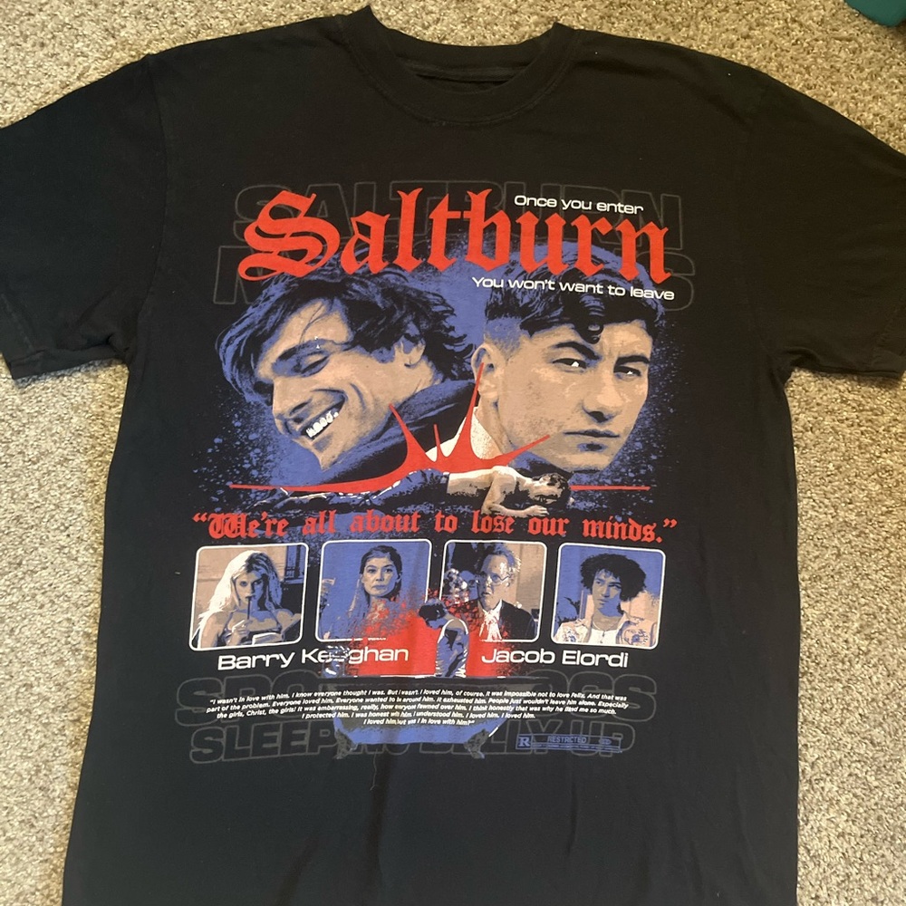 Rare Saltburn Promo T-Shirt Barry Keoghan Jacob Elordi (Medium)